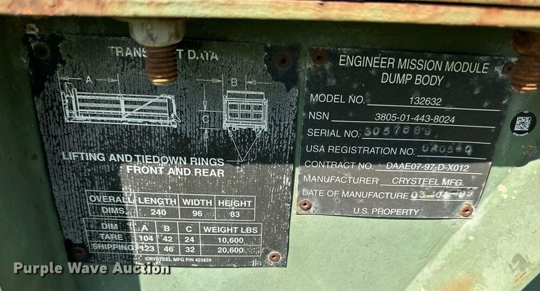 image for item DR5167 Dump bed