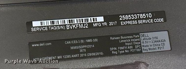 image for item KL9232 (10) Dell laptops