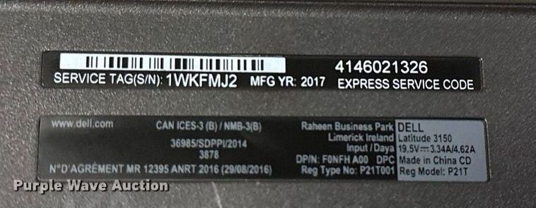 image for item KL9232 (10) Dell laptops