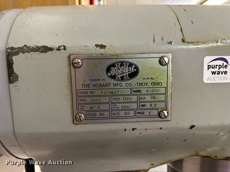 image for item KL9233 Hobart A-200  mixer