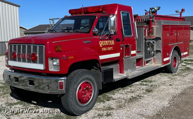 image for item KL9241 1991 GMC TopKick  pumper fire truck