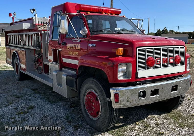 image for item KL9241 1991 GMC TopKick  pumper fire truck