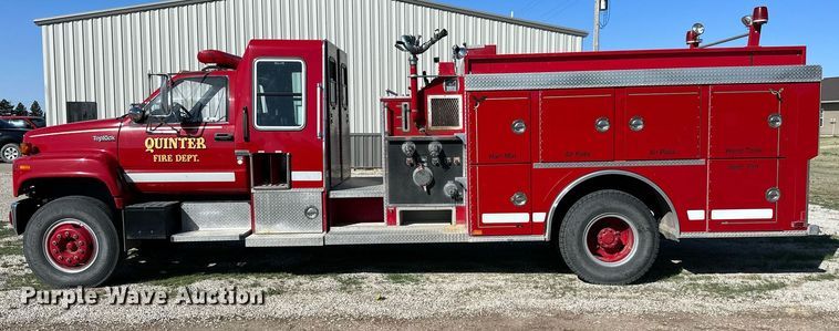 image for item KL9241 1991 GMC TopKick  pumper fire truck