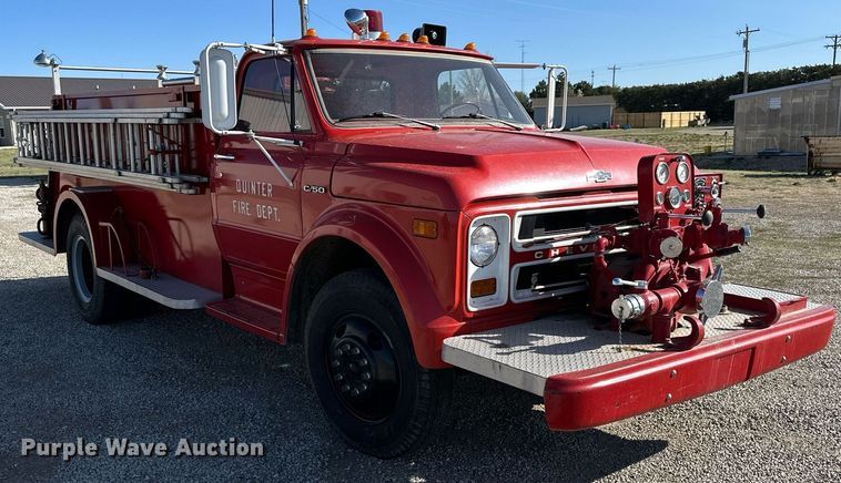 image for item KL9242 1972 Chevrolet C50  pumper fire truck
