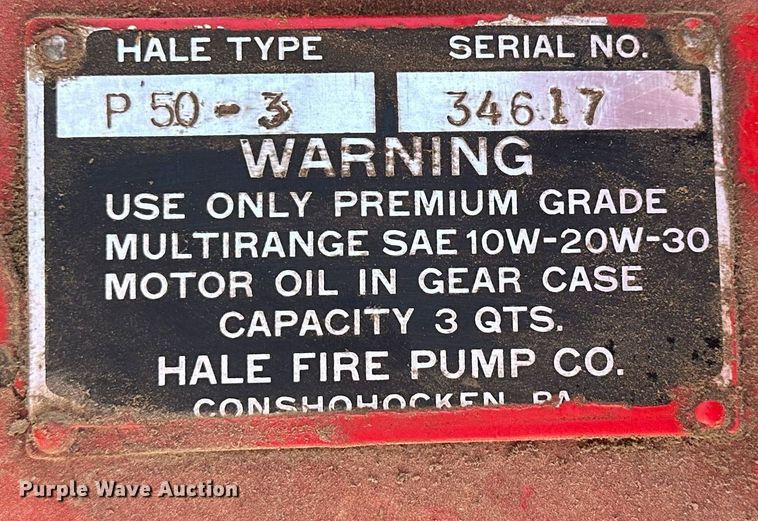 image for item KL9242 1972 Chevrolet C50  pumper fire truck