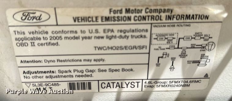 image for item KL9261 2005 Ford F150  pickup truck