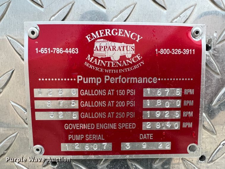 image for item KR9513 1994 Emergency One  pumper fire truck