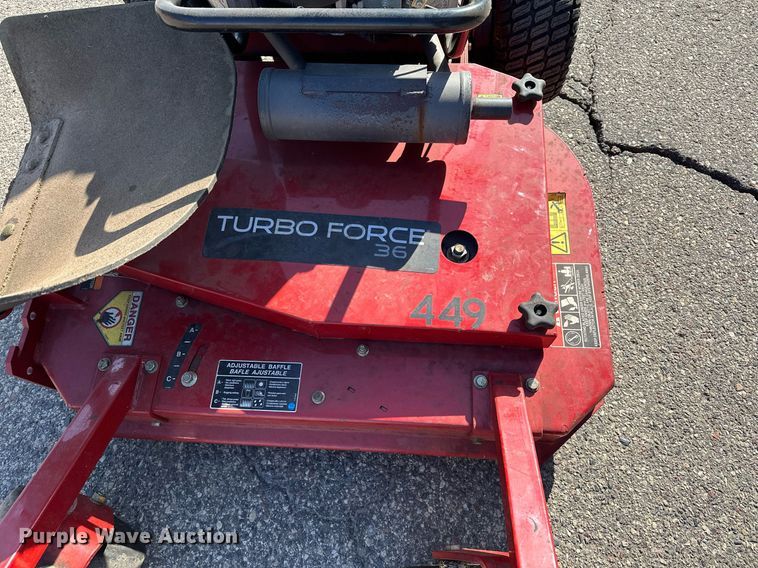 image for item KU9920 Toro Turbo Force 36  lawn mower