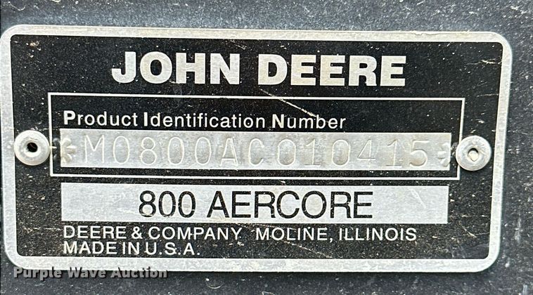 image for item KX9068 John Deere Aercore 800  aerator