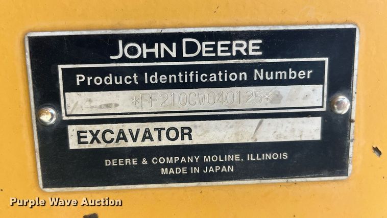 image for item LA9871 2007 John Deere 210CW  wheeled excavator