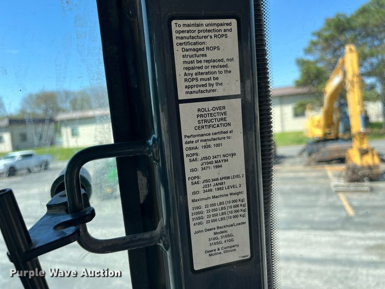 image for item LA9872 2003 John Deere 410G  backhoe