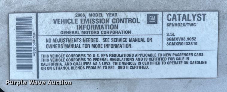 image for item LA9873 2008 Chevrolet Impala LS