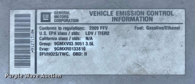 image for item LA9876 2009 Chevrolet Impala LS