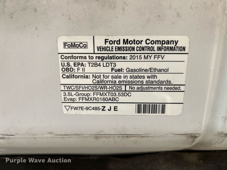 image for item LA9894 2015 Ford F150 XL  SuperCab pickup truck