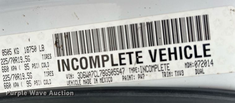 image for item LA9903 2011 Dodge Ram 5500HD  Crew Cab dump truck