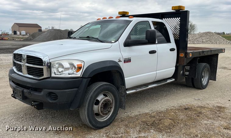 image for item LA9906 2009 Dodge Ram 5500HD  Quad Cab flatbed truck