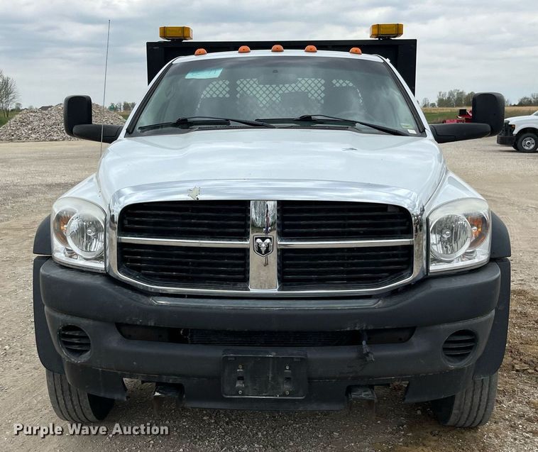 image for item LA9906 2009 Dodge Ram 5500HD  Quad Cab flatbed truck