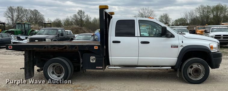 image for item LA9906 2009 Dodge Ram 5500HD  Quad Cab flatbed truck