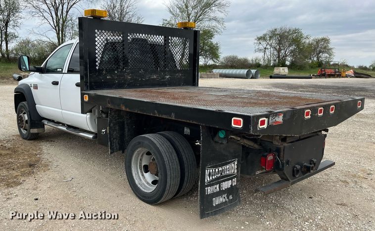 image for item LA9906 2009 Dodge Ram 5500HD  Quad Cab flatbed truck