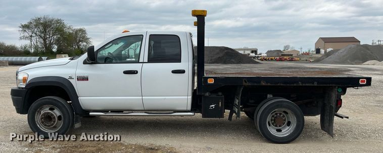 image for item LA9906 2009 Dodge Ram 5500HD  Quad Cab flatbed truck
