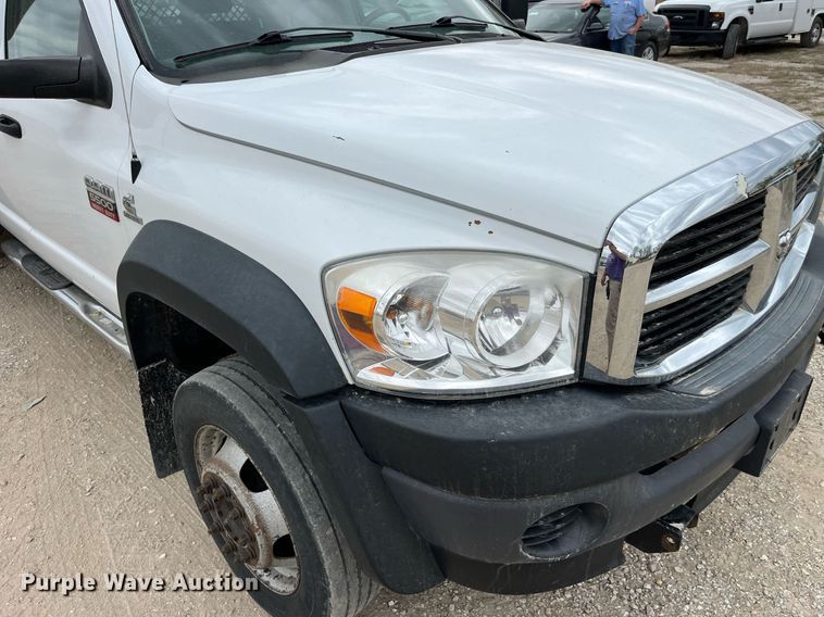 image for item LA9906 2009 Dodge Ram 5500HD  Quad Cab flatbed truck