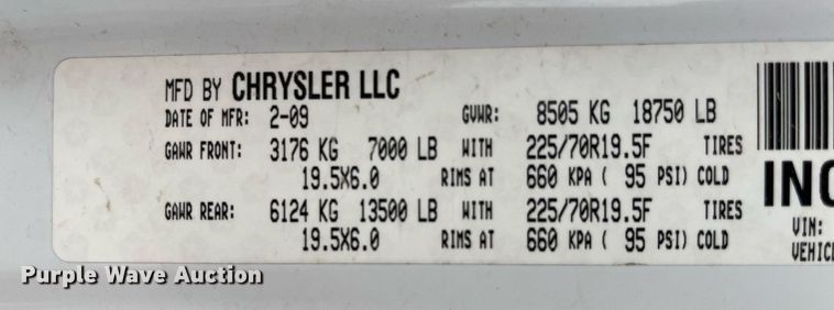 image for item LA9906 2009 Dodge Ram 5500HD  Quad Cab flatbed truck