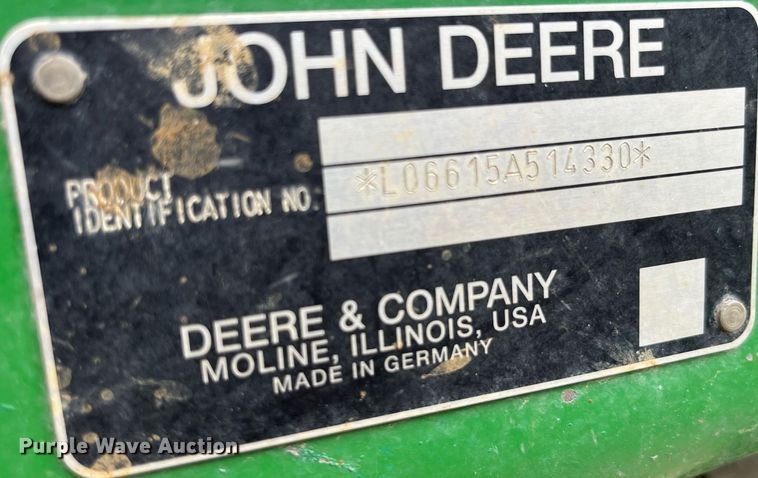 image for item LA9911 2007 John Deere 6615  MFWD tractor