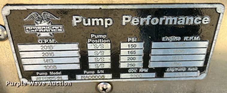 image for item LI9585 2005 American LaFrance Eagle  pumper fire truck