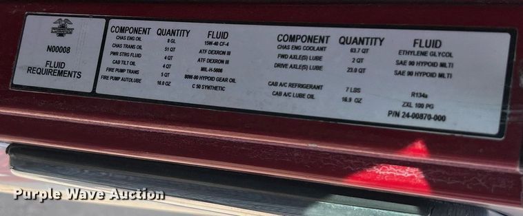 image for item LI9585 2005 American LaFrance Eagle  pumper fire truck