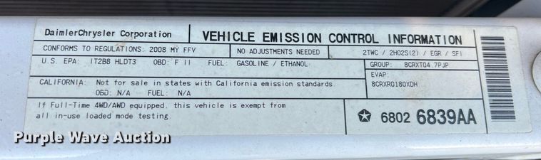 image for item LI9599 2008 Dodge Dakota  Crew Cab pickup truck