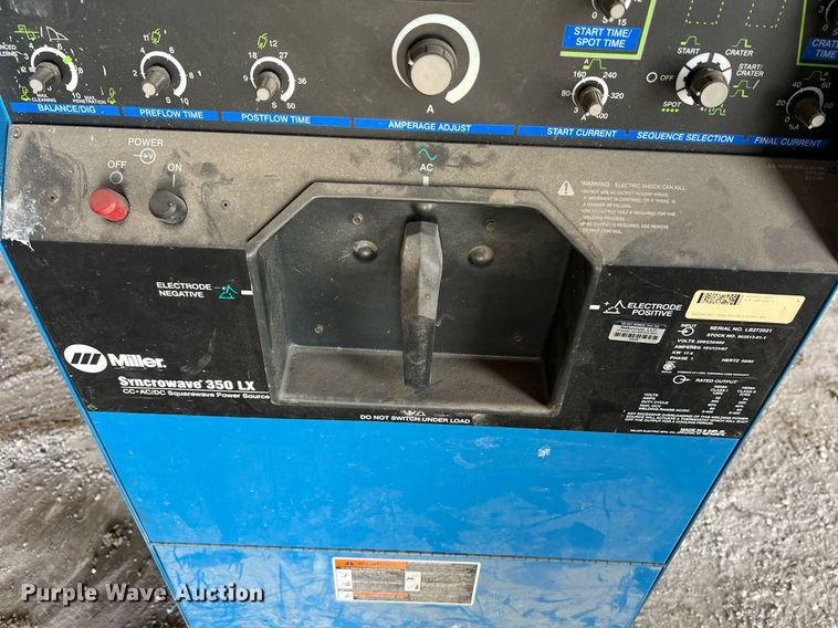 image for item LI9617 Miller Syncrowave 350LX  welder/generator