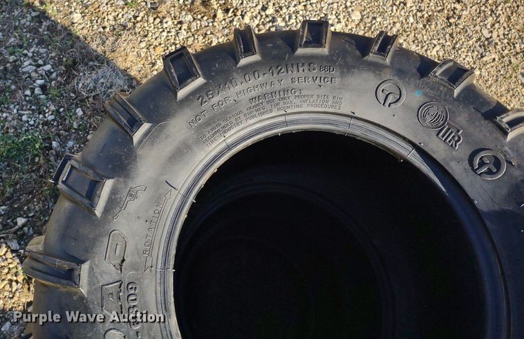 image for item LL9046 (4) 25x10.00-12 440 Mag Off Road tires