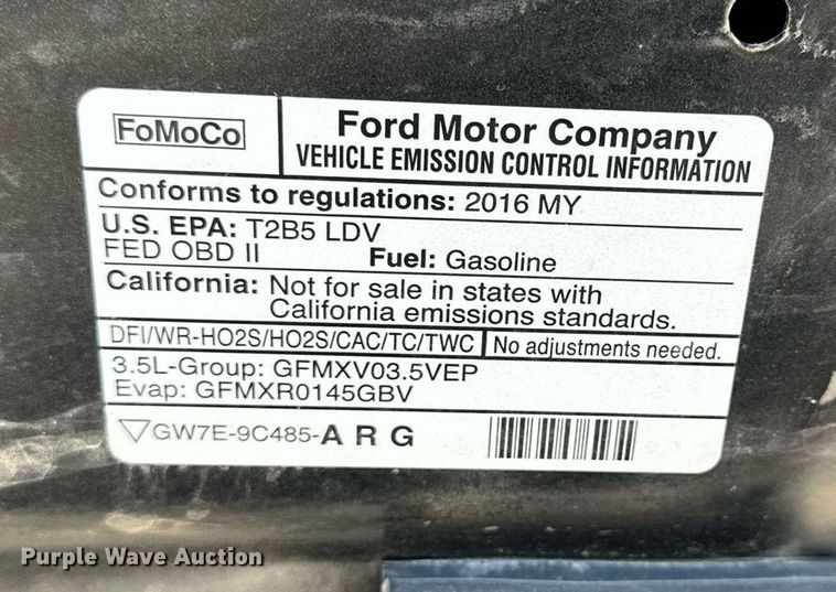 image for item LN9446 2016 Ford Explorer Police Interceptor  SUV