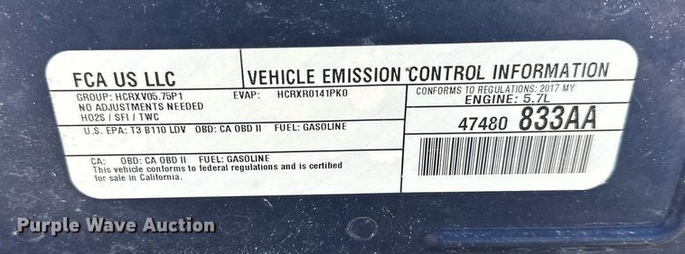 image for item LN9448 2017 Dodge Charger Police