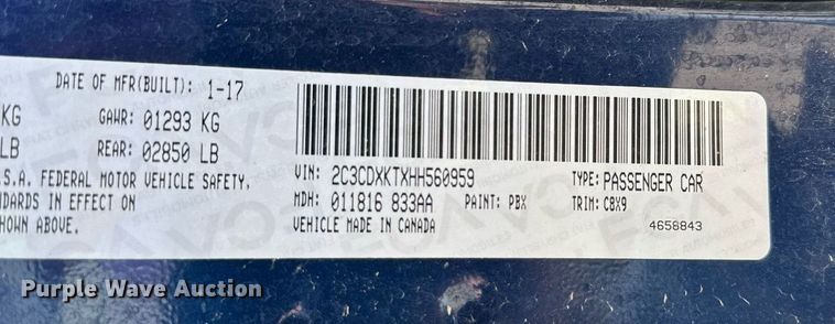 image for item LN9448 2017 Dodge Charger Police