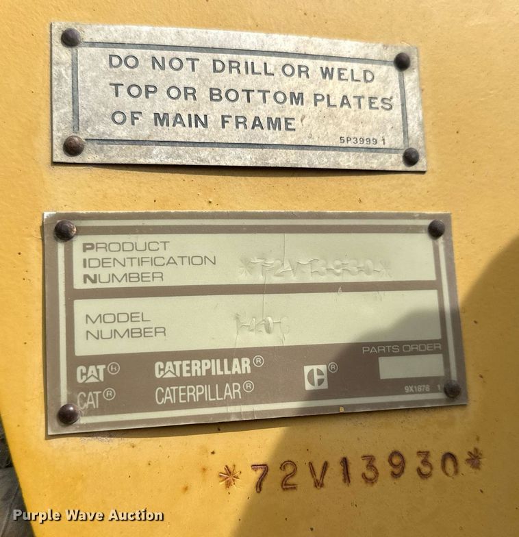 image for item LN9453 1991 Caterpillar 140G  motor grader