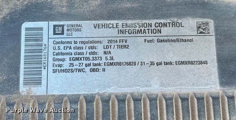 image for item LR9668 2014 Chevrolet Tahoe Police  SUV