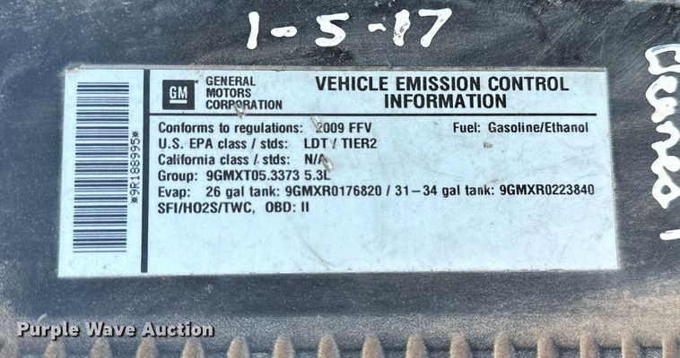 image for item LR9671 2009 Chevrolet Tahoe Police  SUV