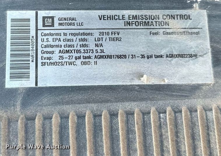 image for item LR9672 2010 Chevrolet Tahoe Police  SUV