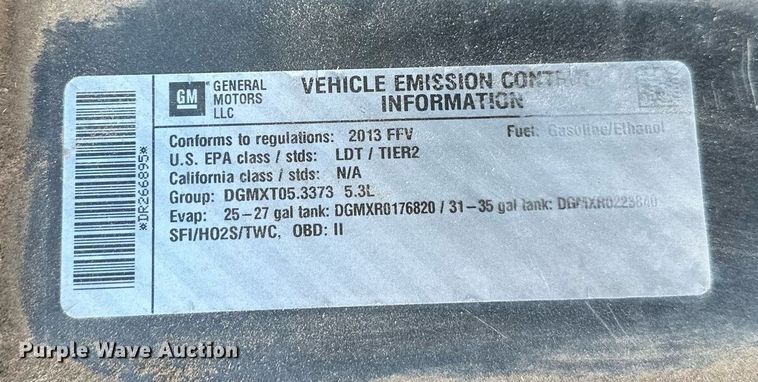 image for item LR9673 2013 Chevrolet Tahoe Police  SUV