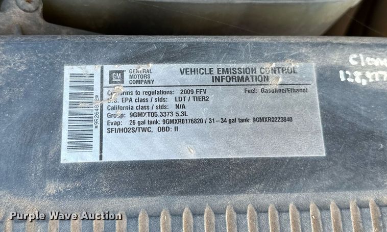 image for item LR9674 2009 Chevrolet Tahoe Police  SUV