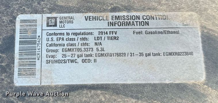 image for item LR9676 2014 Chevrolet Tahoe Police  SUV