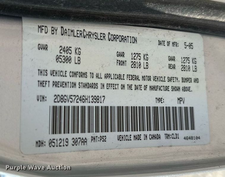 image for item LR9677 2006 Dodge Magnum