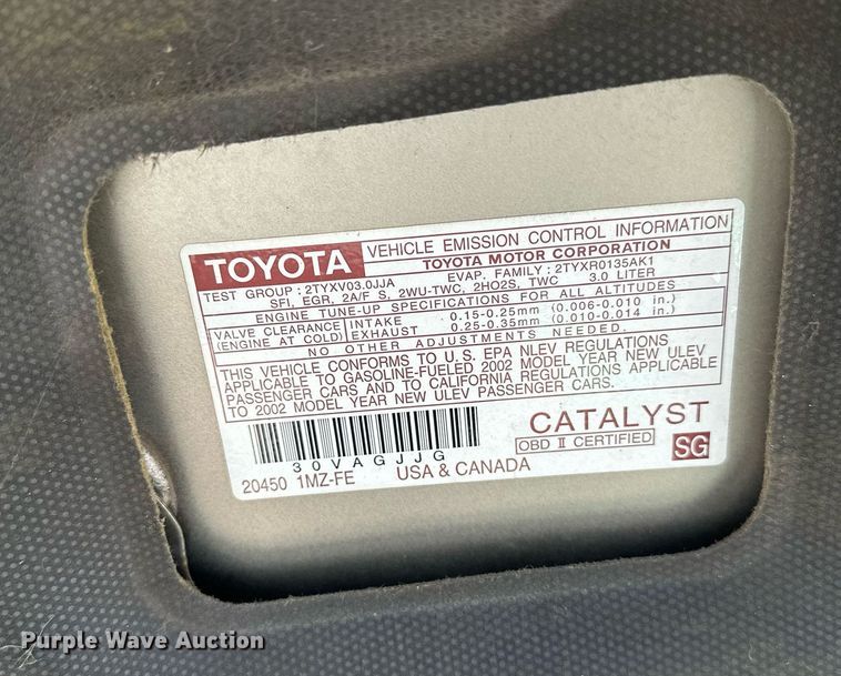 image for item LR9683 2002 Toyota Camry LXS