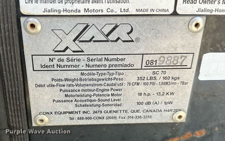 image for item LR9706 Xair SC70  air compressor