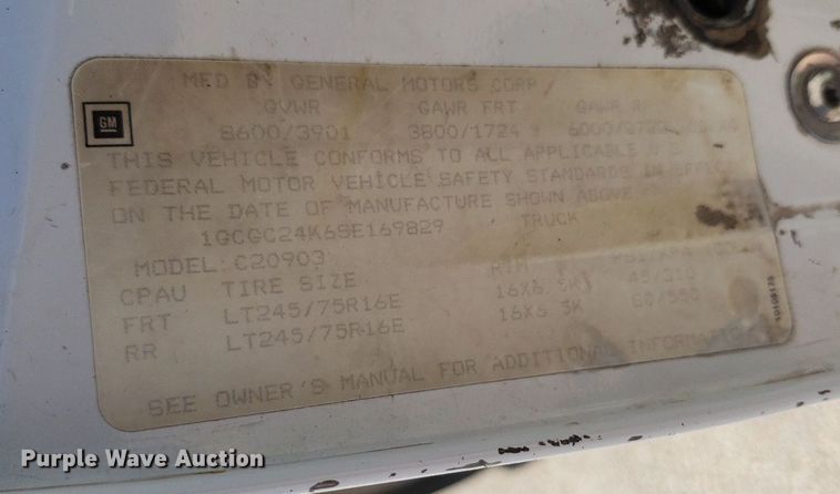 image for item LT9710 1995 Chevrolet C2500HD  pickup truck