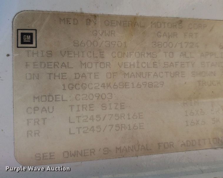 image for item LT9710 1995 Chevrolet C2500HD  pickup truck