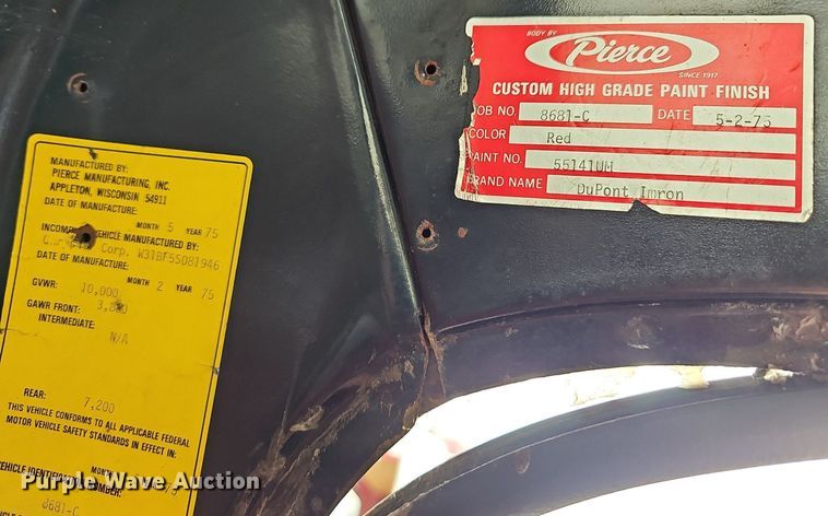 image for item MB9989 1975 Dodge  pumper fire truck