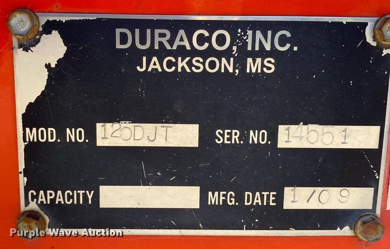 image for item MG9799 2009 Duraco DuraPatcher 125DJT  spray injection pothole patcher