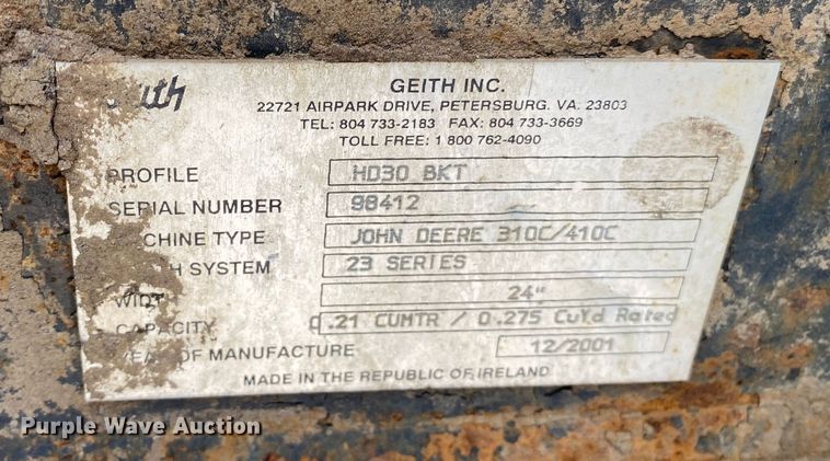 image for item MG9800 2003 John Deere 310G  backhoe